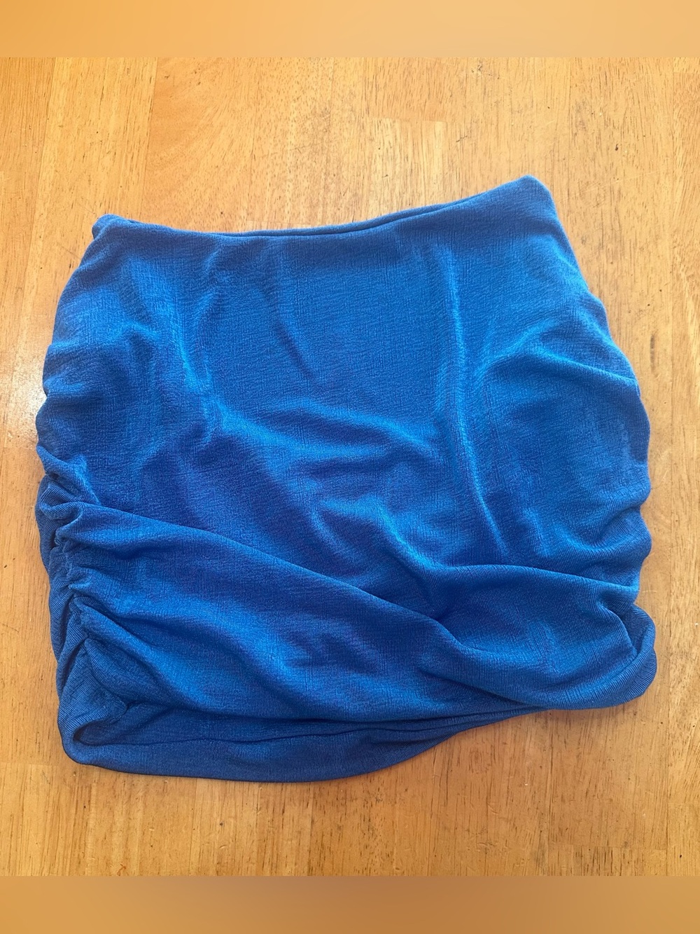 Royal Blue Ruched Crop Top for Women